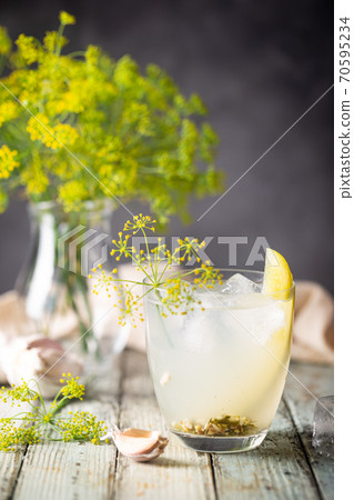 Brine cocktail in a glass 70595234