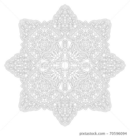 Art for coloring book with star shaped pattern 70596094
