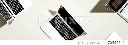 Many Laptop computers with shadow 70596341