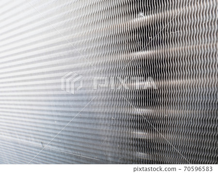 Intercooler detail. Brass pipes inside of ribbed box 70596583