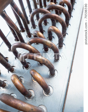 Brass heat radiator and industrial cooler detail 70596590