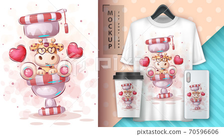 Toilet giraffe - poster and merchandising. Toilet giraffe - poster and merchandising. 70596606