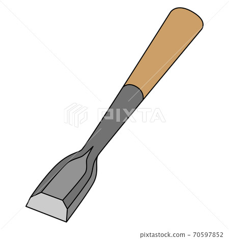 Chisel tool illustration icon Chisel tool illustration icon 70597852