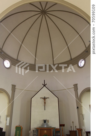 Catholic Takatsuki Church altar and dome-shaped ceiling Catholic Takatsuki Church altar and dome-shaped ceiling 70599109