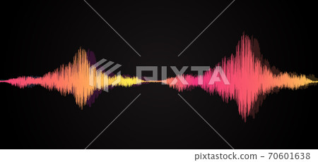 Sound line wave pattern design modern style. Sound line wave pattern design modern style. 70601638