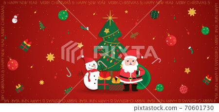 Christmas red background concept full banner design. Christmas red background concept full banner design. 70601730