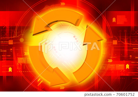 Digital illustration of recyclable symbol Digital illustration of recyclable symbol 70601752
