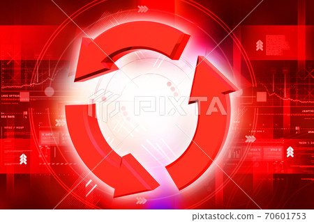 Digital illustration of recyclable symbol Digital illustration of recyclable symbol 70601753