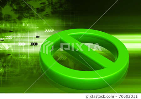 Digital Illustration Of Do Not Enter Symbol In Stock Illustration