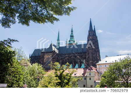 Prague castle sunny panorama view old town Prague castle sunny panorama view old town 70602979
