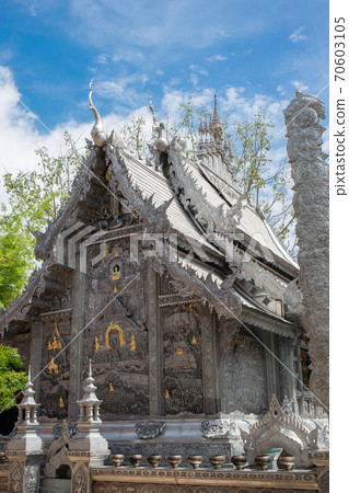 Silver shrine in Wat Srisuphan. 70603105