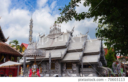 Silver shrine in Wat Srisuphan. 70603113