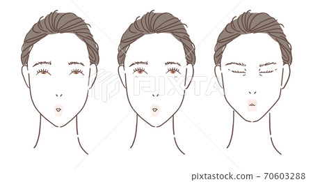 Female face exercise Female face exercise 70603288