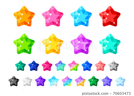 Jewels / stars with rounded corners 70603473