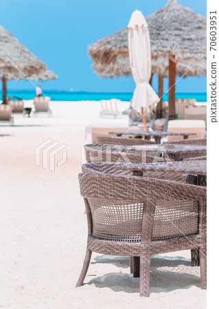 Summer empty open air luxury restaraunt at exotic hotel Summer empty open air luxury restaraunt at exotic hotel 70603951