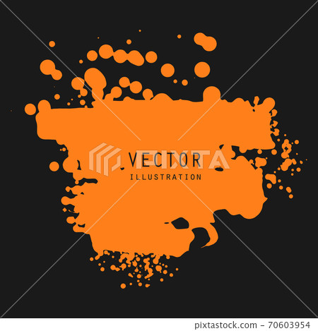 vector splats splashes and blobs of orange ink paint in different shapes drips vector splats splashes and blobs of orange ink paint in different shapes drips 70603954