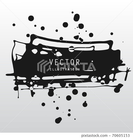 vector splats splashes and blobs of black ink paint in different shapes drips vector splats splashes and blobs of black ink paint in different shapes drips 70605153