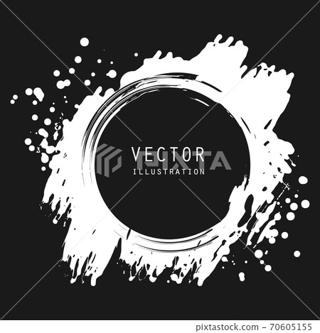 vector splats splashes and blobs of white ink paint in different shapes drips 70605155
