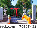 熊野Hay多神社入口處的鳥居和石碑 70605482