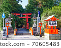 熊野Hay多神社入口處的鳥居和石碑 70605483