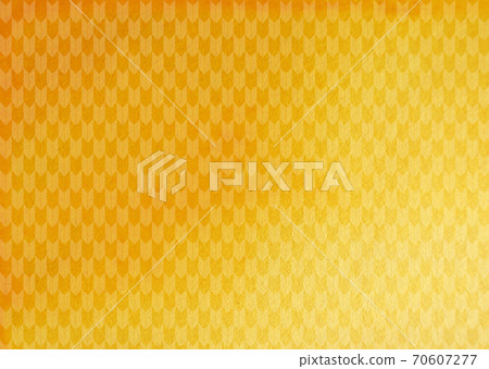 New Year background illustration Kimono Japanese pattern Yazaki Yagasuri on red gold leaf material 70607277