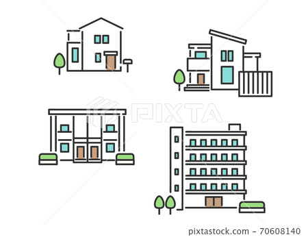 Image illustration material of real estate such as houses and condominiums 70608140