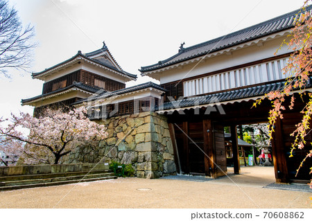 長野縣上田市上田城（東虎口塔門和櫻花） 70608862