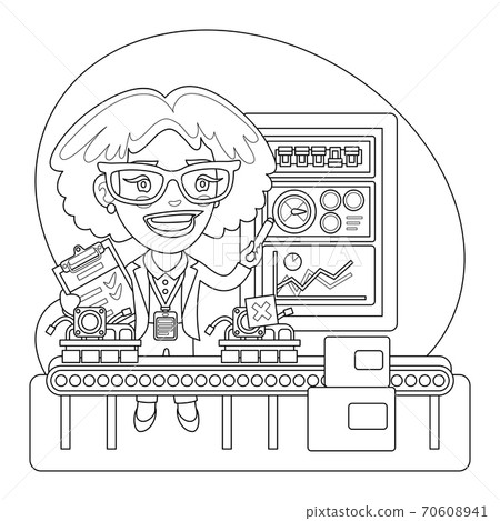 Quality Inspector Coloring Page Quality Inspector Coloring Page 70608941