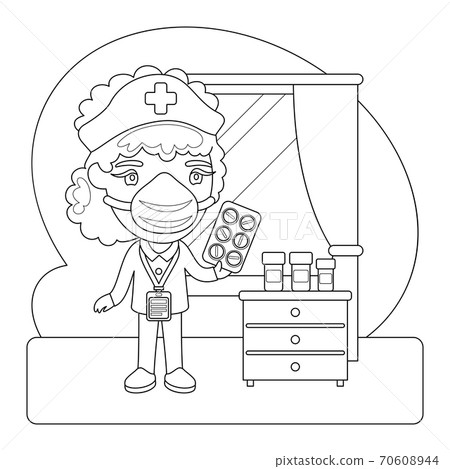Nurse Coloring Page Nurse Coloring Page 70608944
