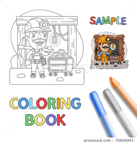 Miner Coloring Page Miner Coloring Page 70608945