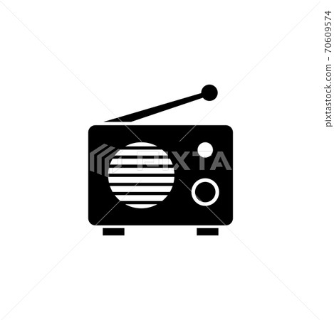Fm Am Retro Radio, Audio Tuner Silhouette. Flat Vector Icon illustration. Simple black symbol on white background. Fm Am Retro Radio Tuner Silhouette sign design template for web and mobile UI element Fm Am Retro Radio, Audio Tuner Silhouette. Flat Vector Icon illustration. Simple black symbol on white background. Fm Am Retro Radio Tuner Silhouette sign design template for web and mobile UI element 70609574