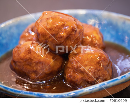 中國肉餃子用ankake調味汁。 70610699