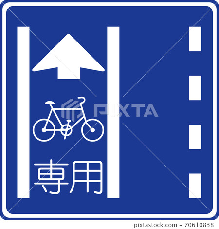 可以立即用於教學材料生產的所有類型的標誌和標誌“普通自行車道（327-4-2）” 70610838