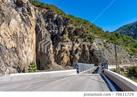 Panoramic view of the Mercantour National Park near Valberg, French Alps 70611729