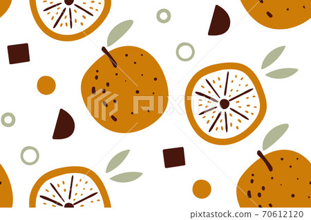 Citrus wallpaper. Vector seamless pattern with... - Stock Illustration ...