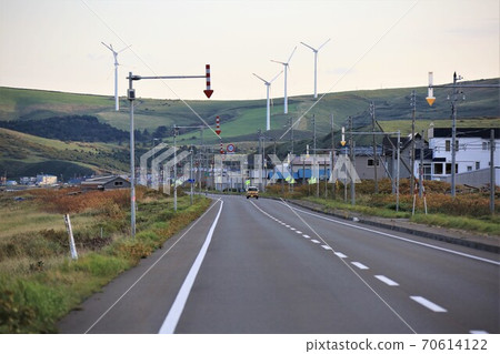 北海道風景名勝“國道238號,通往大豆角”(北海道若池市) 北海道風景名勝“國道238號,通往大豆角”(北海道若池市) 70614122