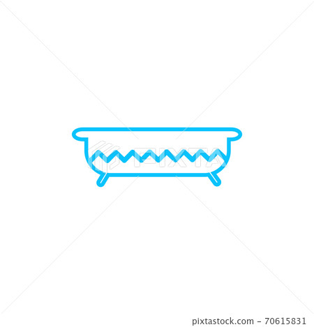 Bath icon flat. Bath icon flat. 70615831