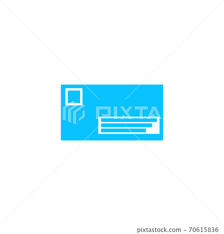Credit card icon flat. 70615836