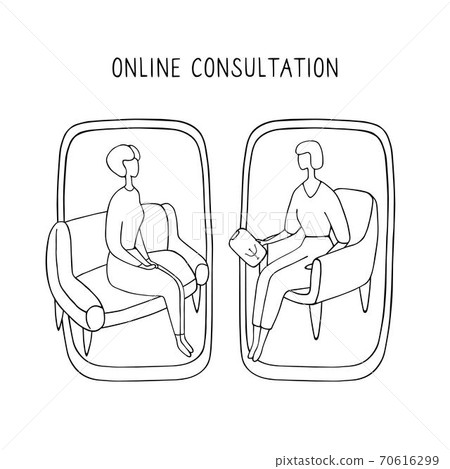 Woman at the psychologist online session. Doctor 70616299