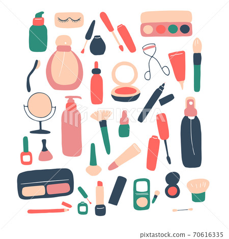 Visage set. Makeup and beauty elements. Skin Care 70616335