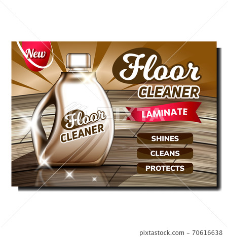 Laminate Floor Cleaner Promotional Banner Vector 70616638