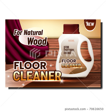Floor Cleaner Creative Advertising Poster Vector 70616650
