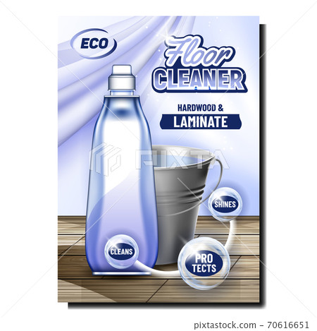Floor Cleaner Eco Product Promo Banner Vector 70616651