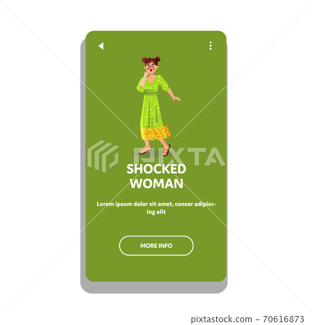 Shocked Woman Expression With Opened Mouth Vector 70616873