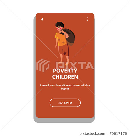 Homeless Poverty Children Social Problem Vector Illustration Homeless Poverty Children Social Problem Vector Illustration 70617176