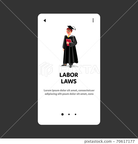 Labor Laws Professional Justice Judge Man Vector 70617177