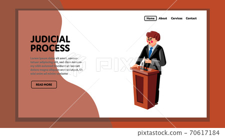 Judicial Process Attorney Giving Speech Vector Illustration 70617184