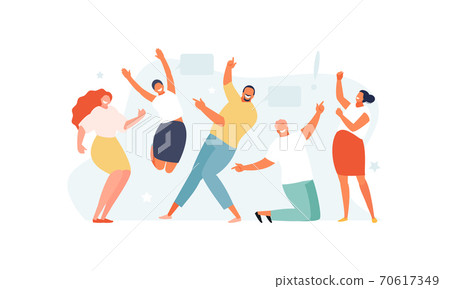 Happy business people winners vector Happy business people winners vector 70617349