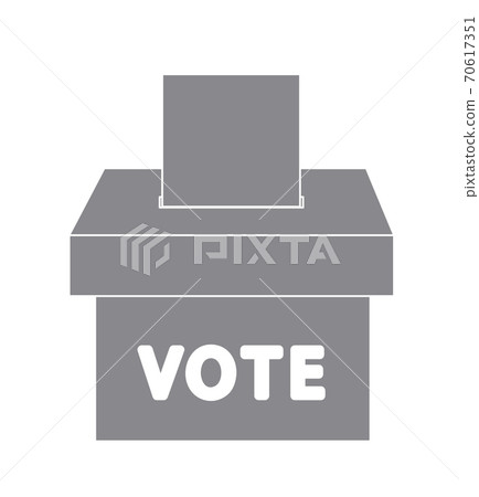 Vector of voter ballot going into a ballot box Vector of voter ballot going into a ballot box 70617351