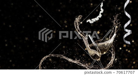 Glasses of champagne, celebration theme. 70617707